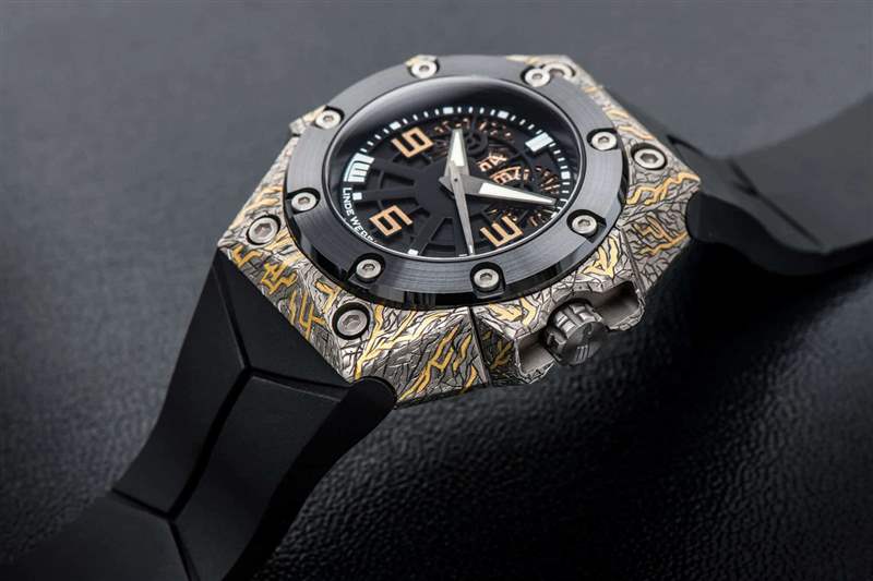 林德偉德林Oktopus Volcano個性24K金雕花腕表-復(fù)刻表