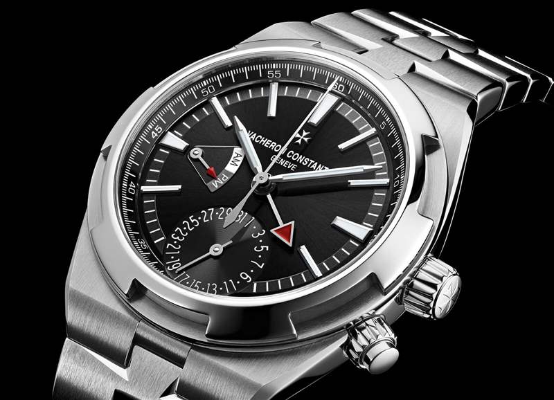 江詩丹頓海外雙時黑色腕表7900V/110A-B546-復刻表