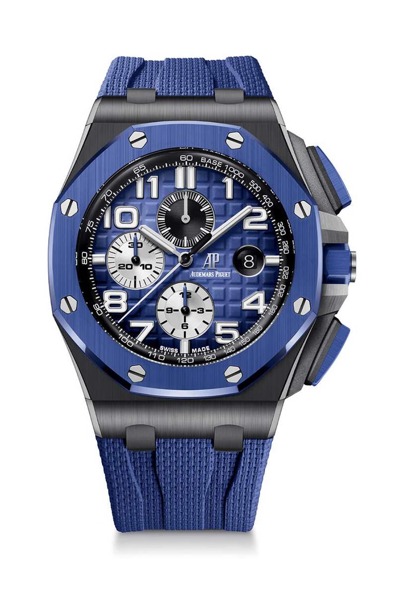 愛彼皇家橡樹離岸型26405NR自動上鏈計時碼表黑色陶瓷-復(fù)刻表