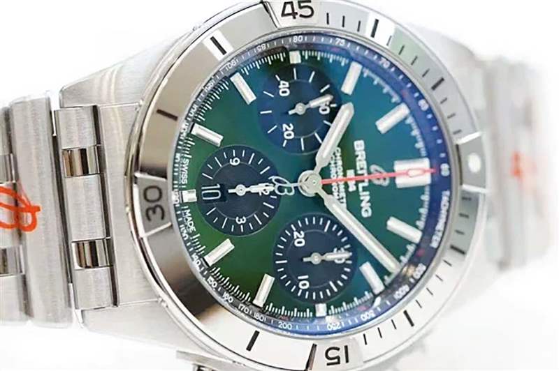 GF廠百年靈機械計時B01「賓利綠」盤鋼王復刻-復刻表