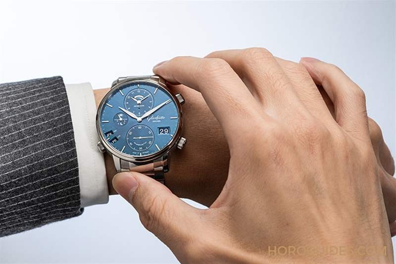 功能最強操作最直覺！格拉蘇蒂原創Senator Cosmopolite午夜藍時區表-復刻表