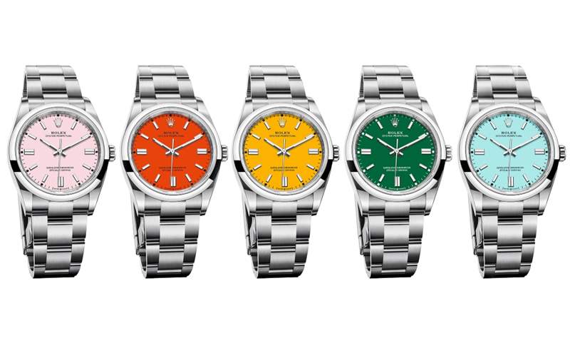 五彩繽紛!勞力士Oyster Perpetual 36一次推出五款新作-復(fù)刻表