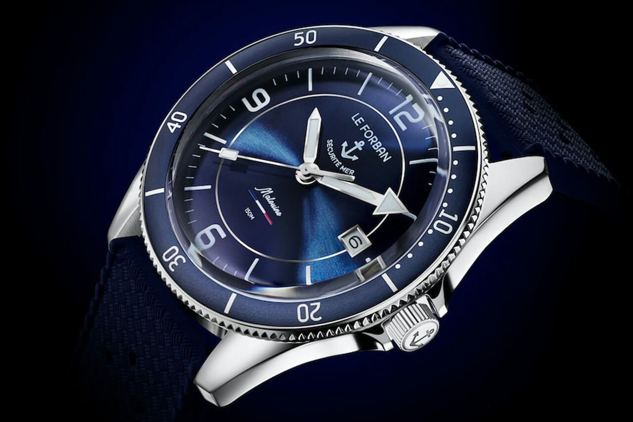 法國小眾機(jī)械手表海軍藍(lán)Le Forban Sécurité Mer Malouine-復(fù)刻表
