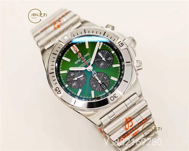 GF廠百年靈機(jī)械計(jì)時(shí)鋼王B01系列賓利綠盤(pán)復(fù)刻表做工評(píng)測(cè)-復(fù)刻表