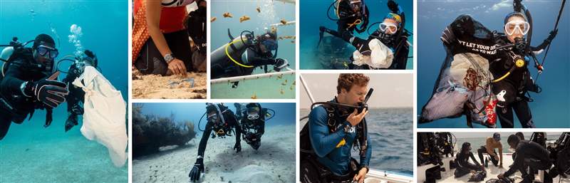 Seiko Watch Corporation與專業潛水教練協會(PADI?)以及 PADI AWARE 基金會攜手合作進行海洋垃圾計劃(Marine Debris Program)(圖片來源:SEIKO) 精工Prospex限量潛水腕表「藍珊瑚」 喚醒對海洋危機的逼切性-復刻表