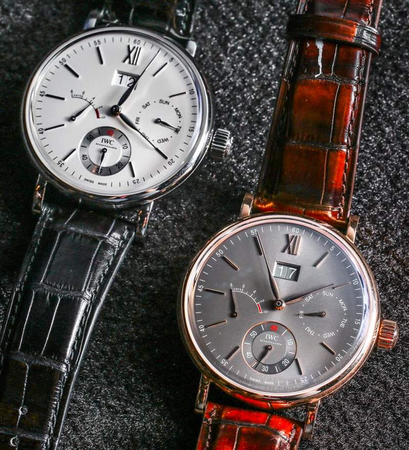 IWC柏濤菲諾手動上鏈星期和日期手表動手-復(fù)刻表