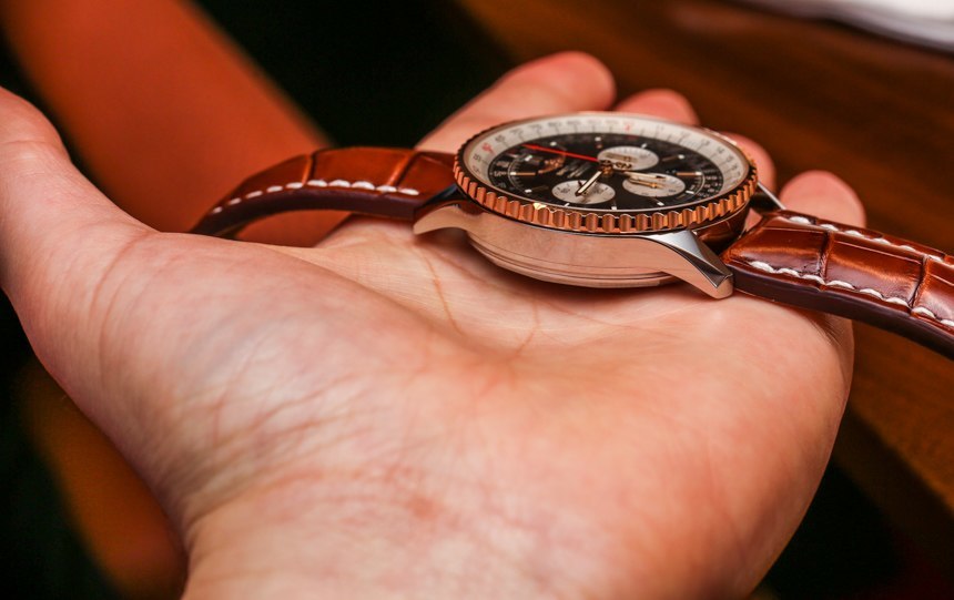 百年靈Navitimer 01 46毫米雙音腕表上手體驗(yàn)-復(fù)刻表