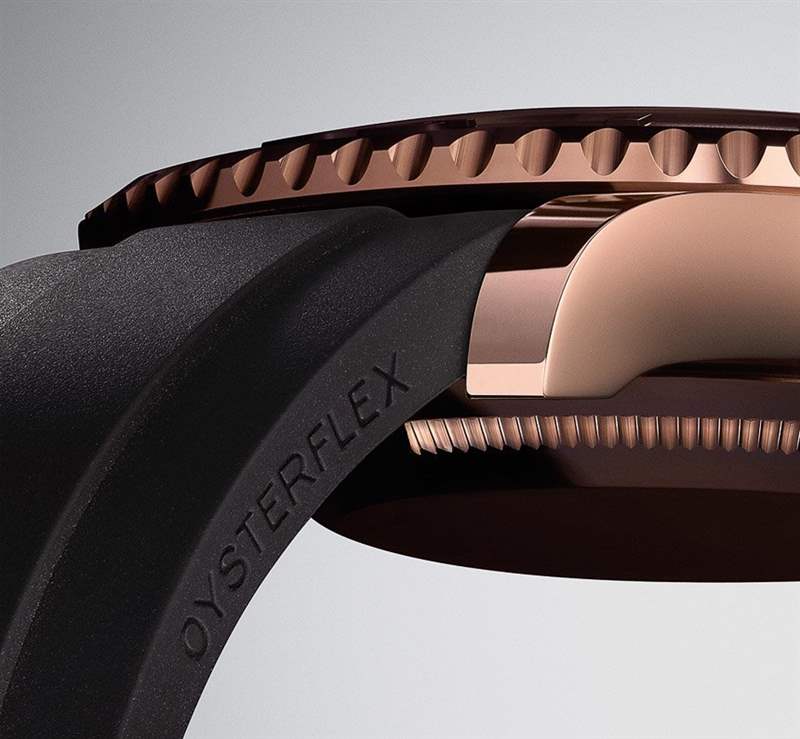 勞力士Yacht-Master 116655永恒玫瑰金手表2015年黑色陶瓷表圈-復(fù)刻表