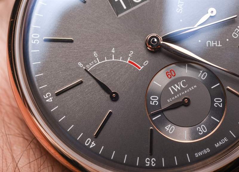 IWC柏濤菲諾手動上鏈星期和日期手表動手-復(fù)刻表