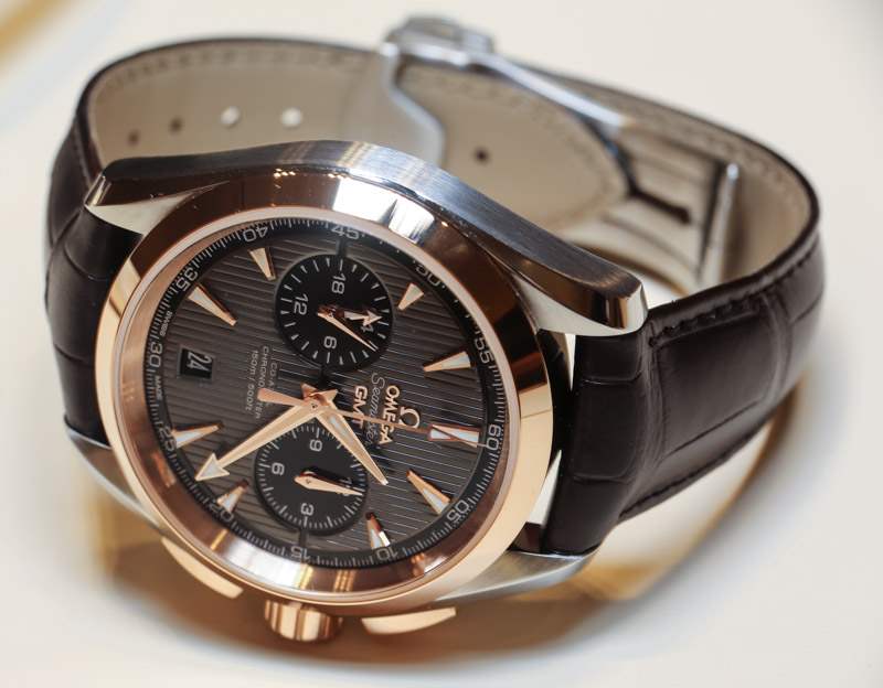 歐米茄Aqua Terra計時碼表GMT腕表上手體驗-復刻表