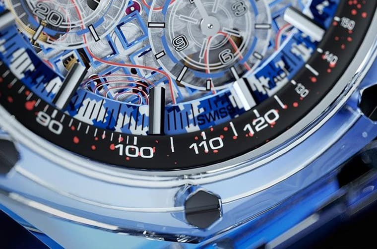 超吸睛!主打迷彩軍事風的透明皇家橡樹離岸型計時碼表-復刻表