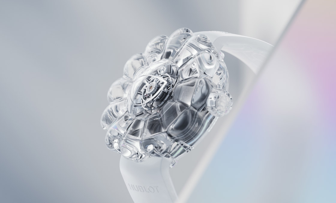 12辦花型透明藍寶石表殼！村上隆微笑小花仙氣爆棚了｜Hublot MP-15村上隆藍寶石陀飛輪腕表-復刻表