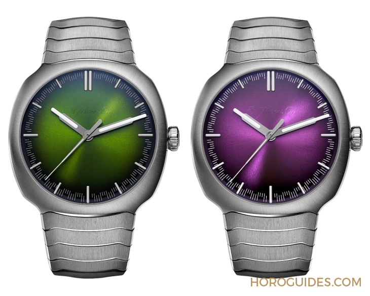 青龍升級回歸、夢幻紫色同步亮相|H. MOSER & CIE. Streamliner Centre Seconds Matrix Green-復刻表