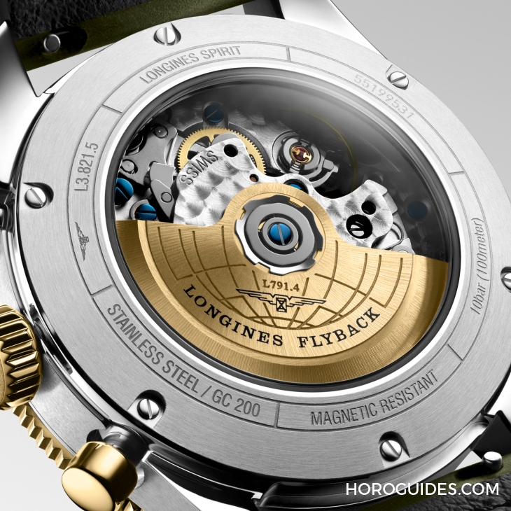 浪琴Spirit Flyback飛返計時碼表黃金及玫瑰金間金新款-復刻表