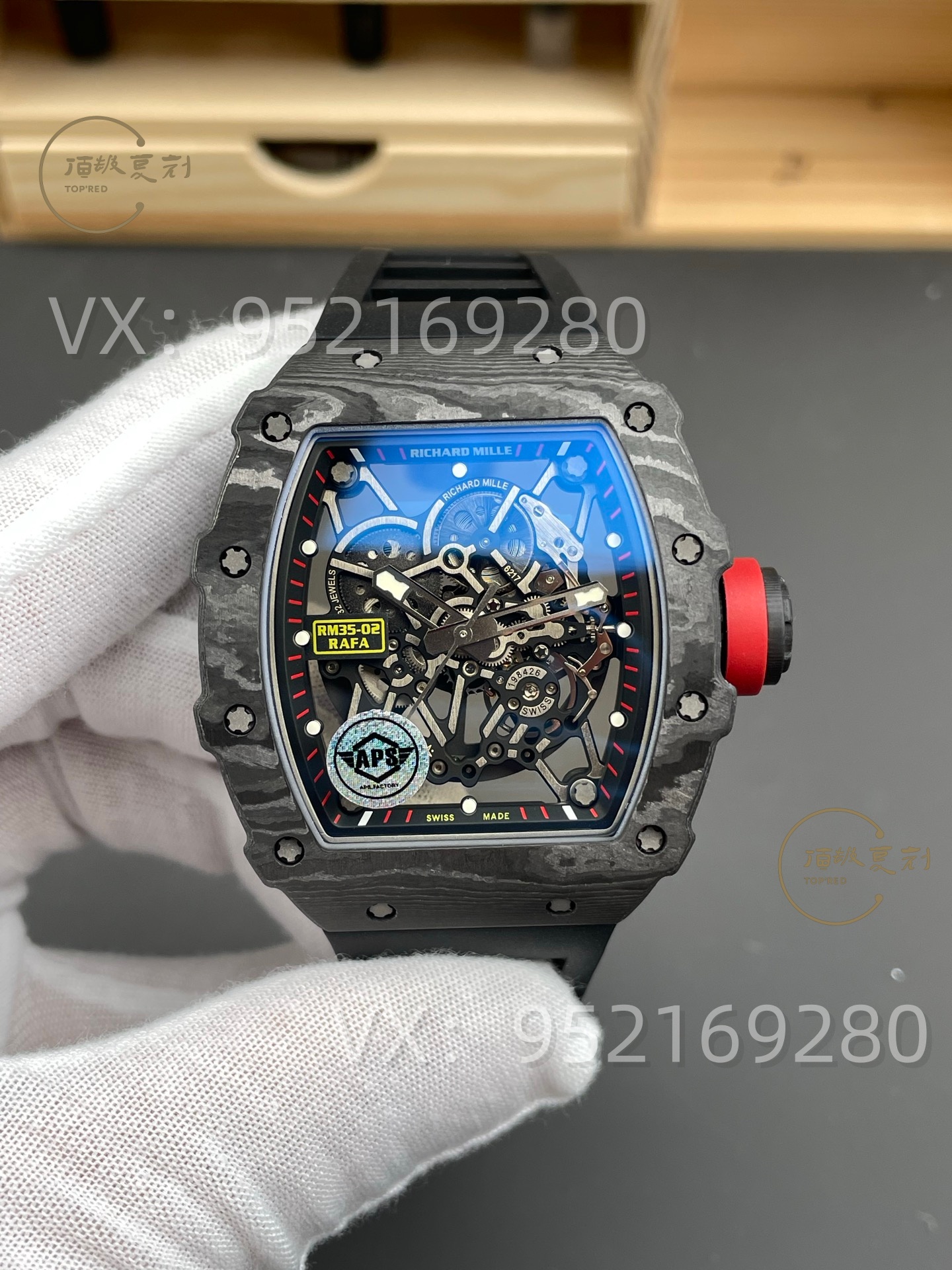 APS廠復刻理查德米勒RM32-02碳纖維腕表評測,丹東IMAL1一體機芯-復刻表